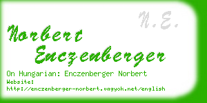norbert enczenberger business card